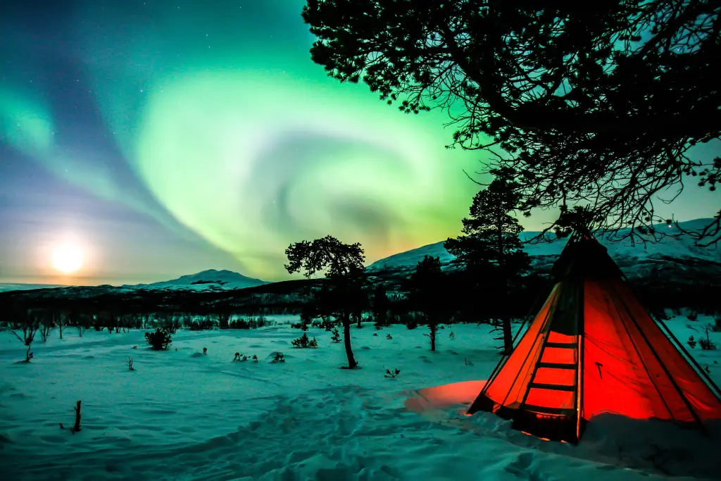 abisko national park, northern lights in sweden