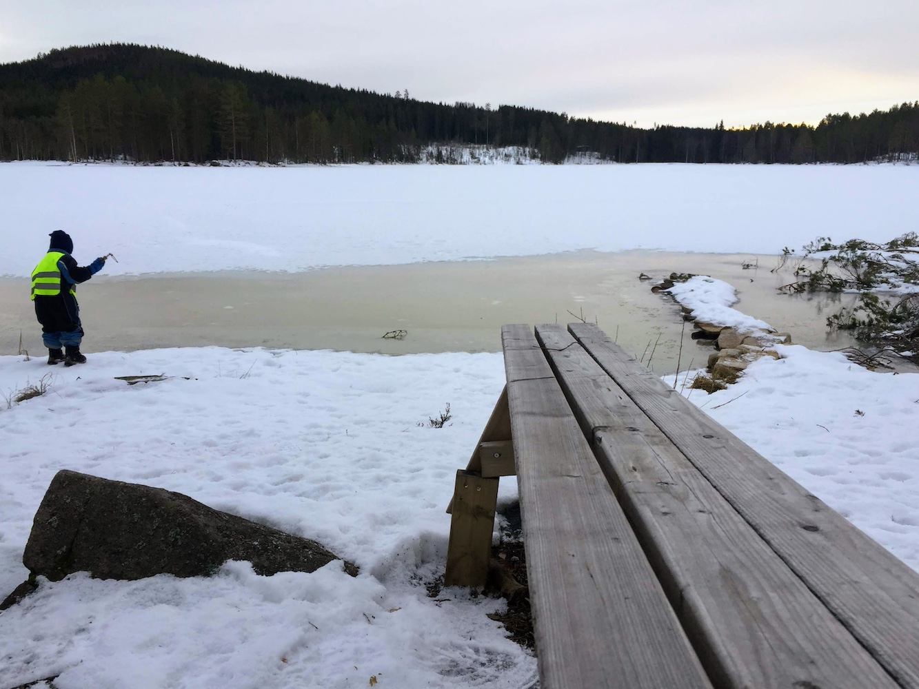 ice fishing in Sweden